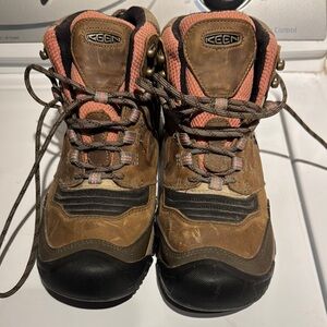 KEEN Brown and Pink Hiking Boots